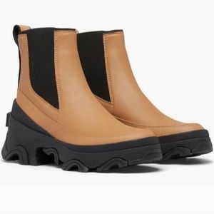 NWT Sorel Brex Waterproof Pull On Chelsea Boots in Tawny Buff Sz. 12